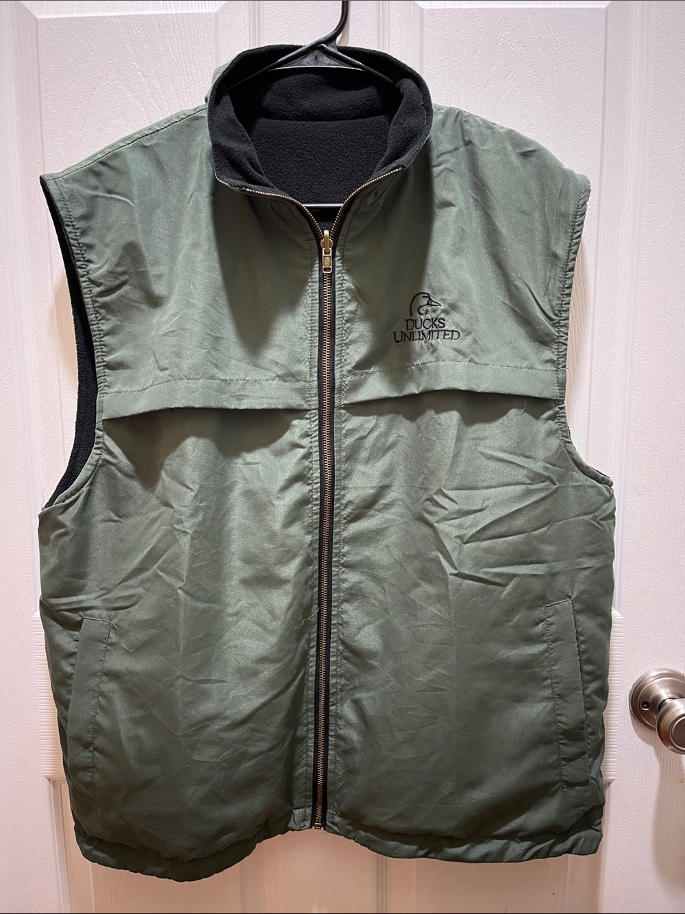 Men's Duck’s Unlimited Green Reversible Vest L